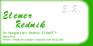 elemer rednik business card